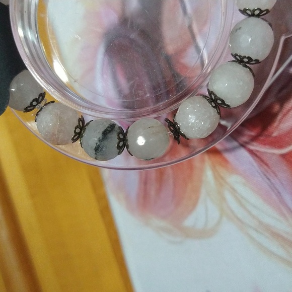 Tourmaline Quartz  bracelet handmade - Picture 5 of 12